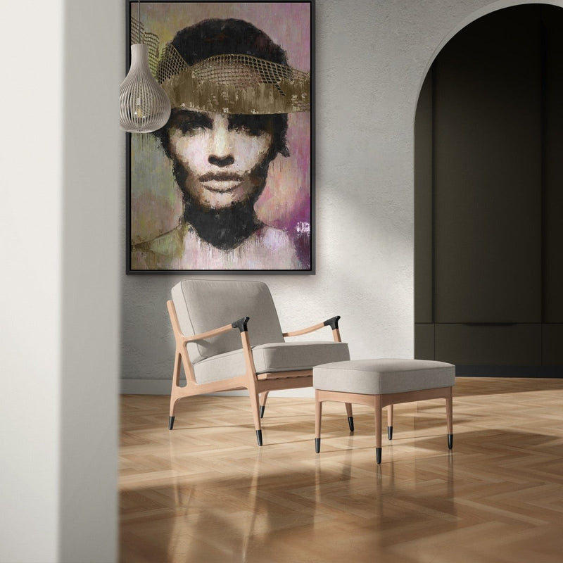 Het schilderij van canvas is een aanvulling voor een moderne woonkamer, dat zie je ook op deze foto terug