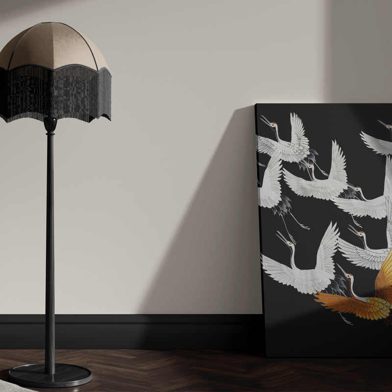 Betaalbare kunst aan de muur, dat is deze kraanvogel op canvas
