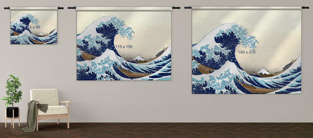 Maatwerk schilderij van de grote golf van Kanagawa stel je bij Kontoer zelf samen.