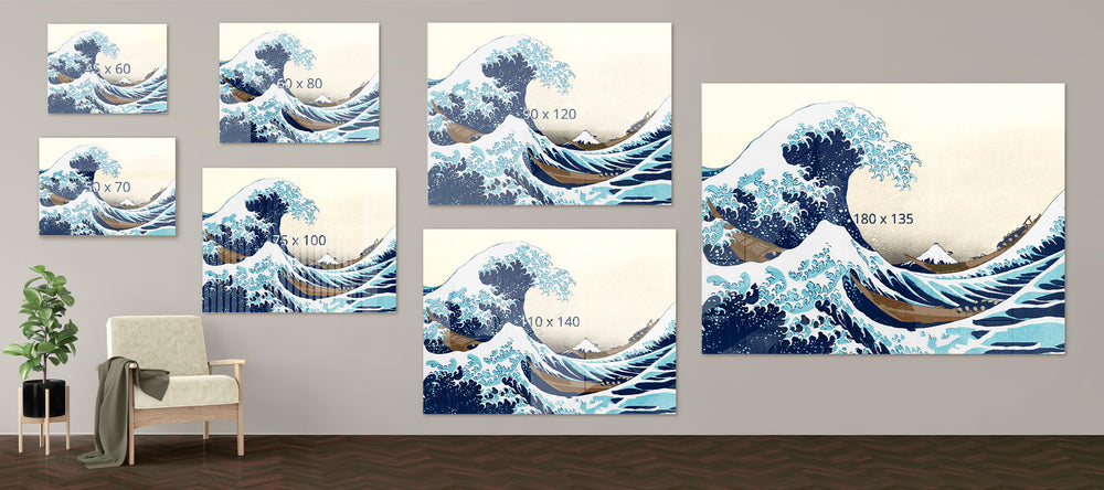 Het plexiglas schilderij van de grote golf van kanagawa door Japanse prenten maken Hokusai