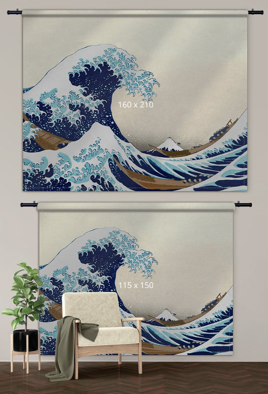 Stel zelf je Rijksmuseum reproductie van de grote golf van Kanagawa samen. Kies uit 270 opties.