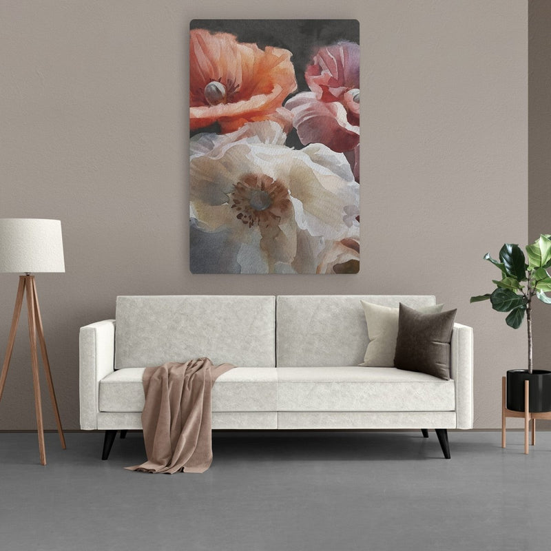 Handgemaakt schilderij van klaprozen – een spel van kleur, licht en contrast op canvas