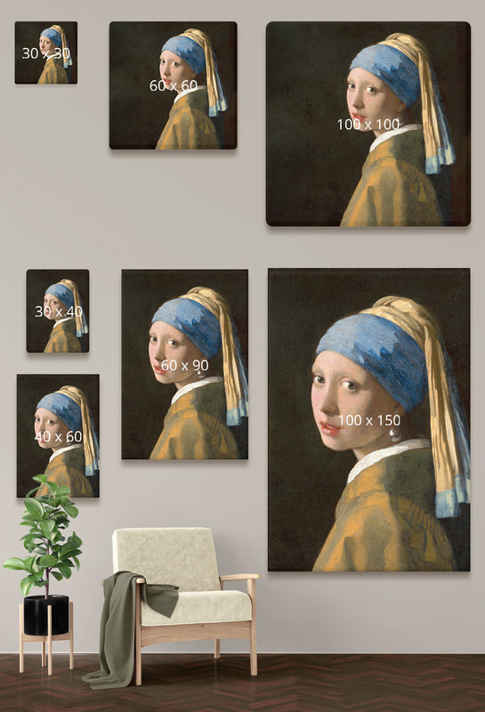 Meisje met de parel op canvas bestellen