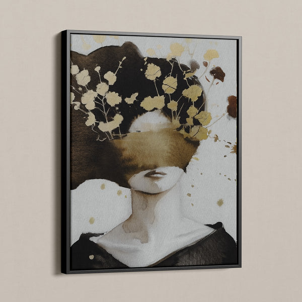 Secrets, het goud schilderij met lijst
