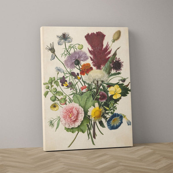 Bloemen schilderij op canvas