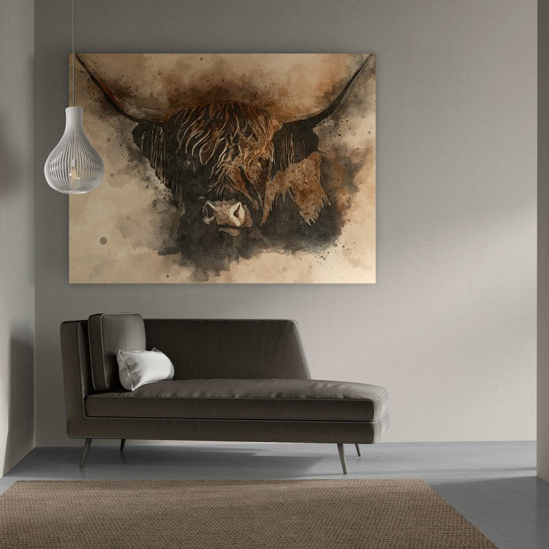 Zie hier het aluminijm schilderij is groot XXL formaat. Het is een gigantisch groot decorstuk voor aan de muur.