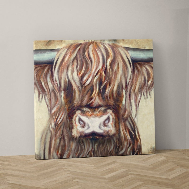 canvas schotse hooglander in alle verhoudingen
