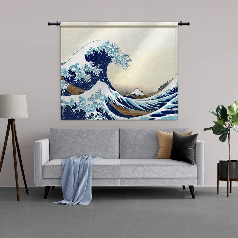 Wandkleed zesendertig gezichten op de berg fuji door Katsushika Hokusai de grote golf van kanagawa Japan
