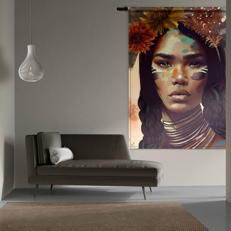 indiaan vrouw schilderij