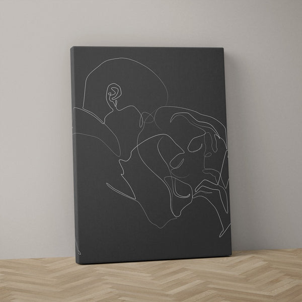 Zwart wit canvas maatwerk schilderij