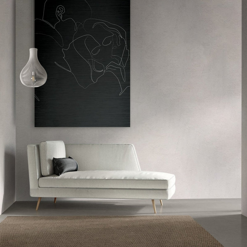 "De innigheid" op geborsteld aluminium ( zwart / wit )