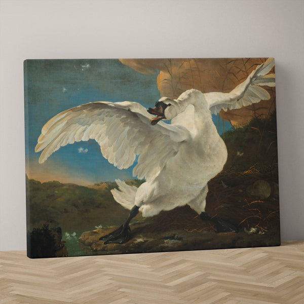 De bedreigde zwaan canvas