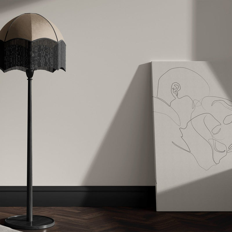 1 lijntekening kunstwerk op canvas