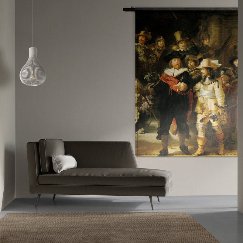 De nachtwacht op wandkleed