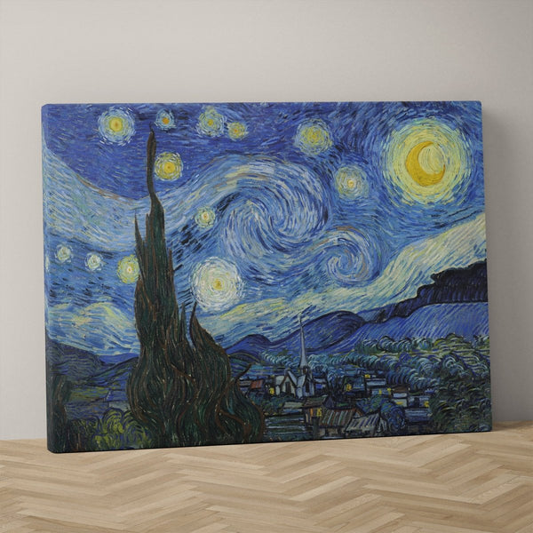 De sterrennacht op canvas