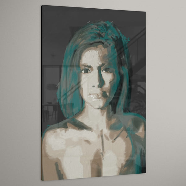 Vrouwen portret plexiglas