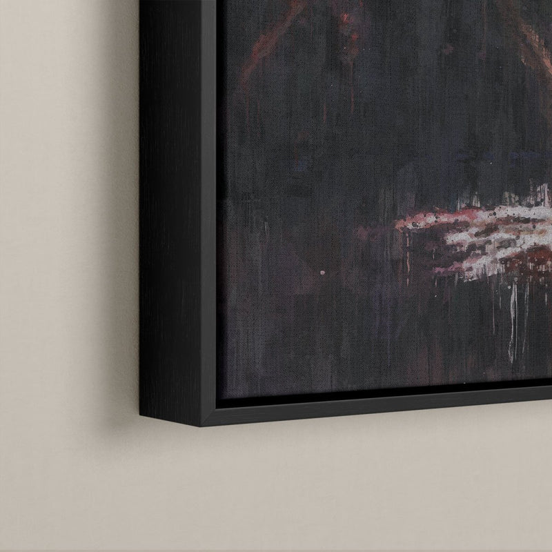Canvas met lijst-uitvoering van Floral Splendor - Expressieve florale compositie
