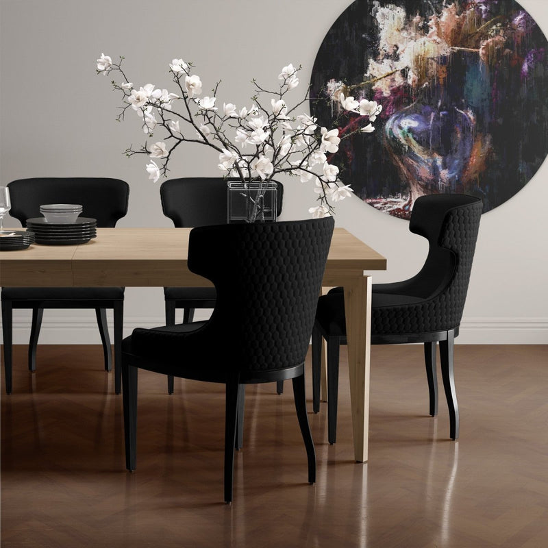 Muurcirkel van aluminium dibond met Floral Splendor - Expressieve florale compositie