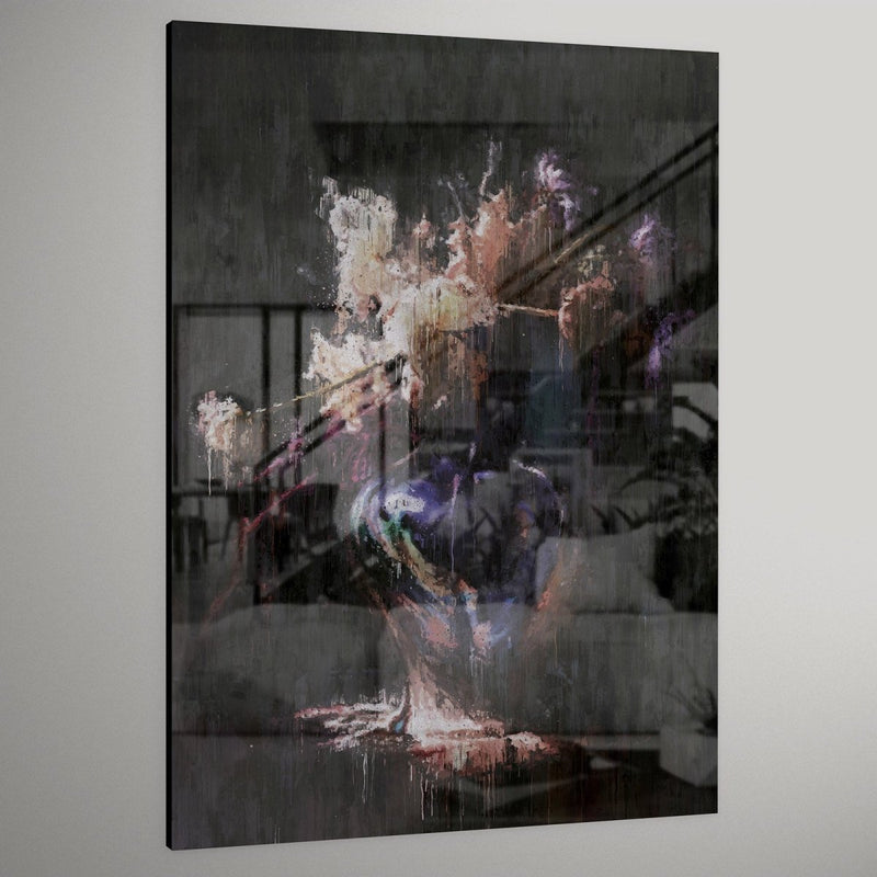 Floral Splendor kunstwerk op plexiglas - Bloemenpracht met een glanzende uitstraling