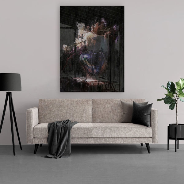 Plexiglas afdruk van Floral Splendor - Abstracte bloemen op een heldere achtergrond