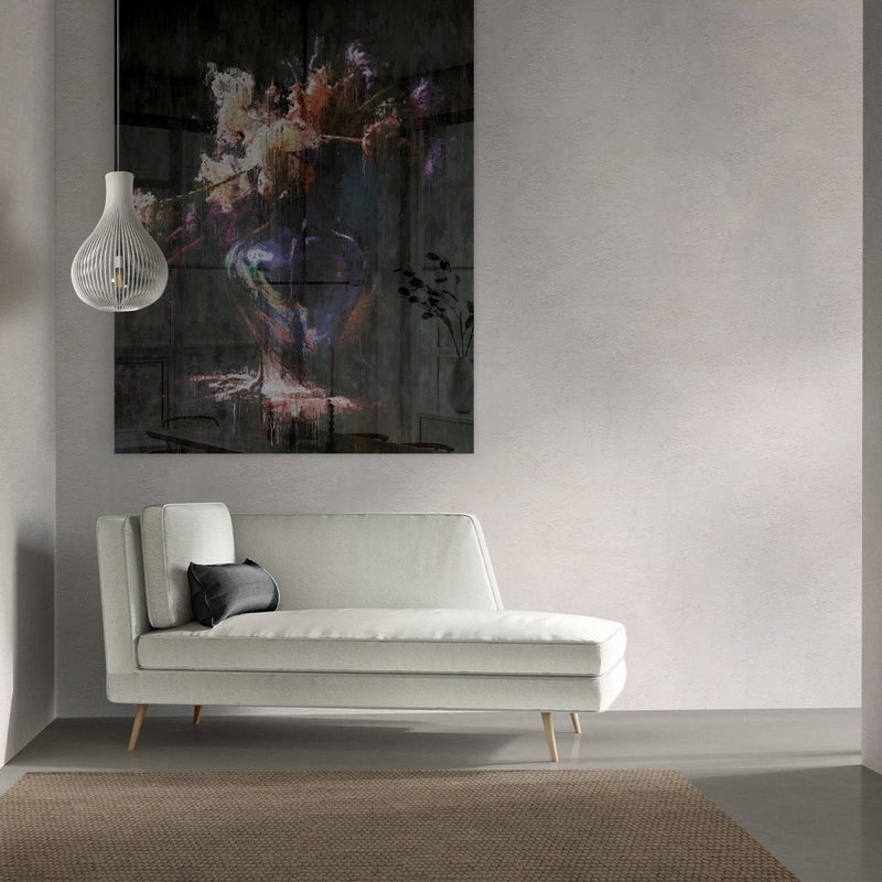 Heldere kunst op plexiglas - Floral Splendor met diepe kleuren en glanzende textuur