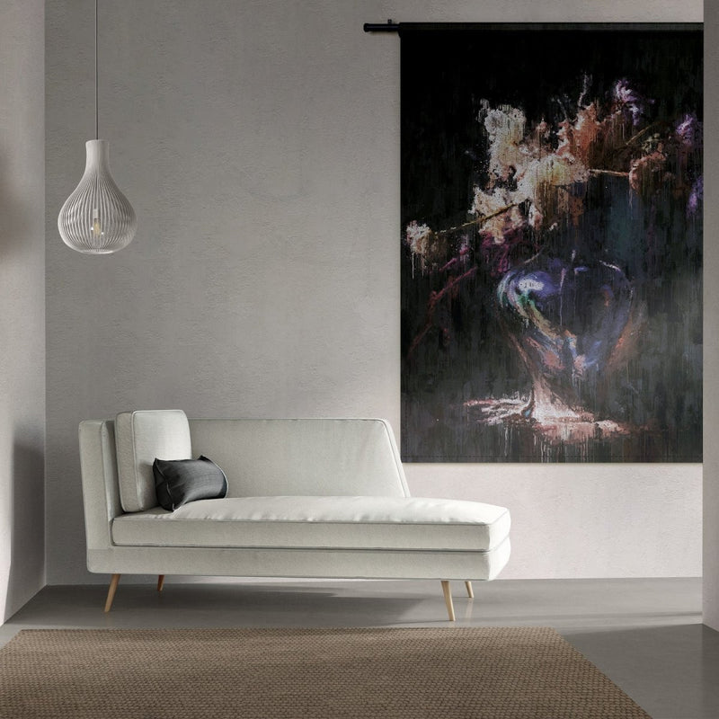 Katoenen of velvet wandkleed met Floral Splendor - Kies je favoriete textuur