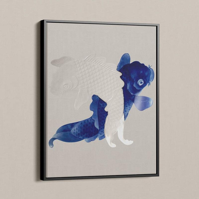 Koi karpers op canvas met lijst