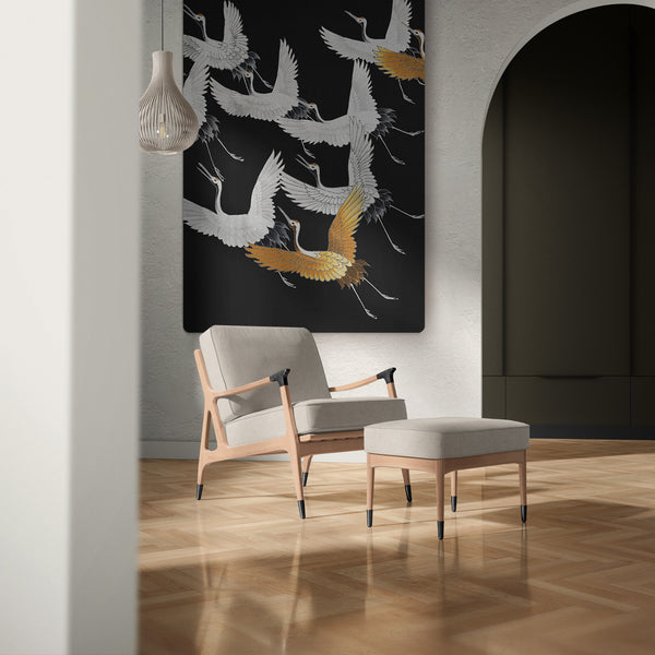 Wanddecoratie japandi stijl, minimaliatisch met Japanse decoratie