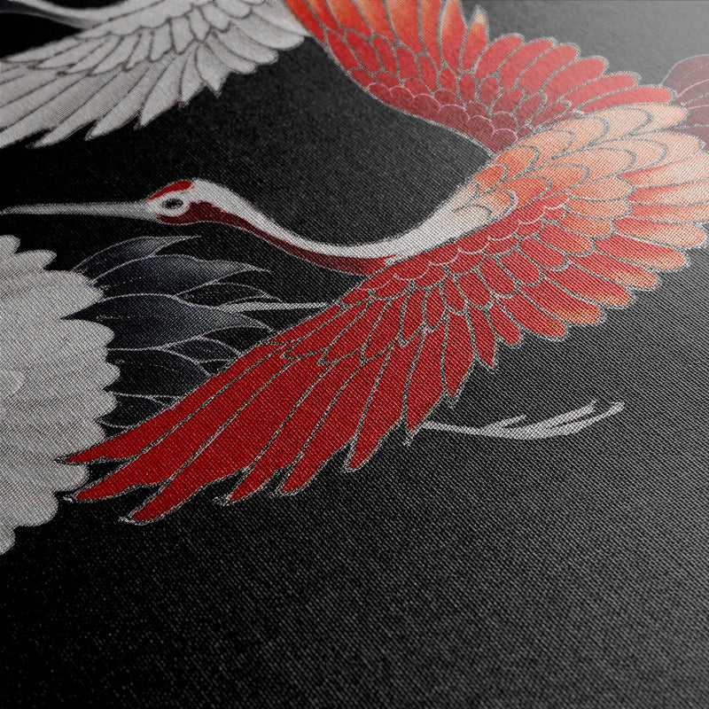 Kraanvogel schilderij met rode en witte vogels uit Japan