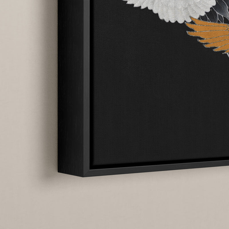 Het japandi schilderij is voorzien van een lijst om het canvas waarmee je jouw werk aan de muur hangt. 