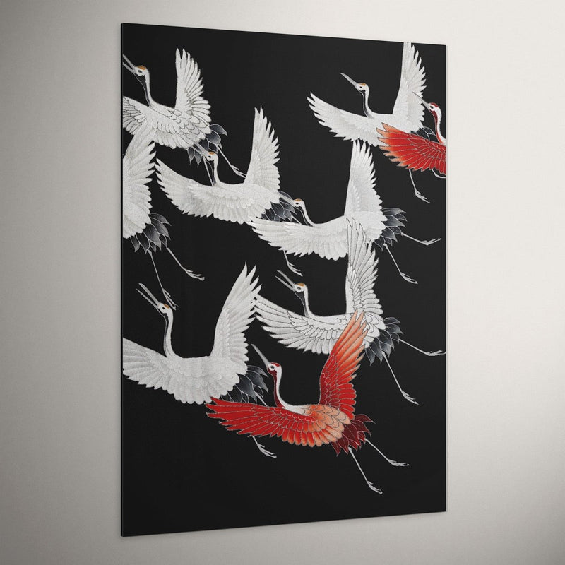 Kraanvogels op dibond van Kontoer design