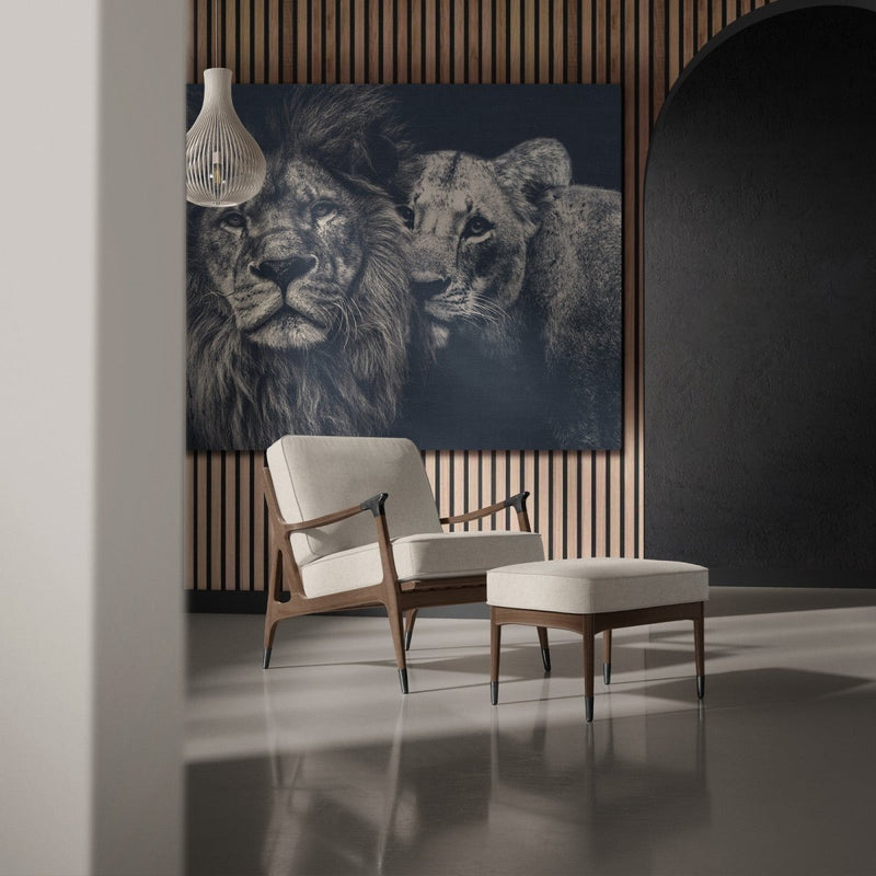 Leeuwen schilderij canvas