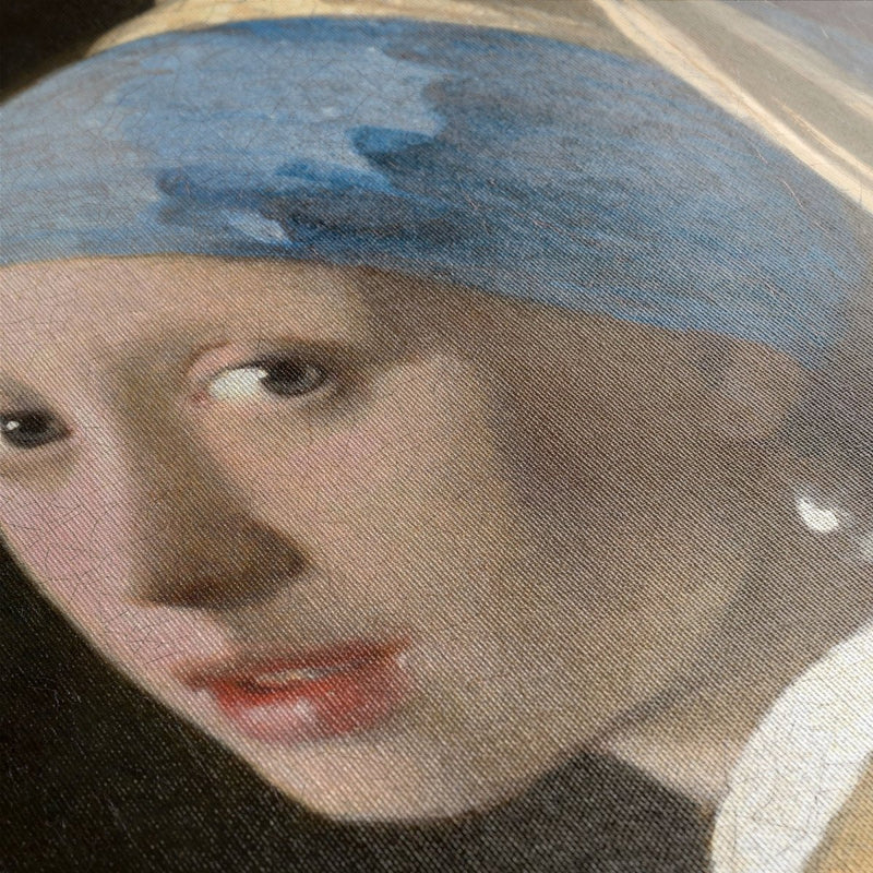 Meisje met de parel op canvasdoek