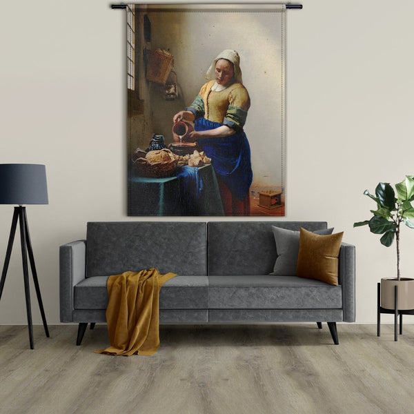 melkmeisje wandkleed