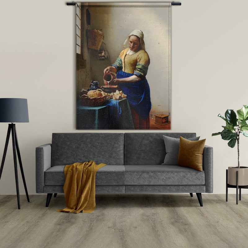 melkmeisje wandkleed