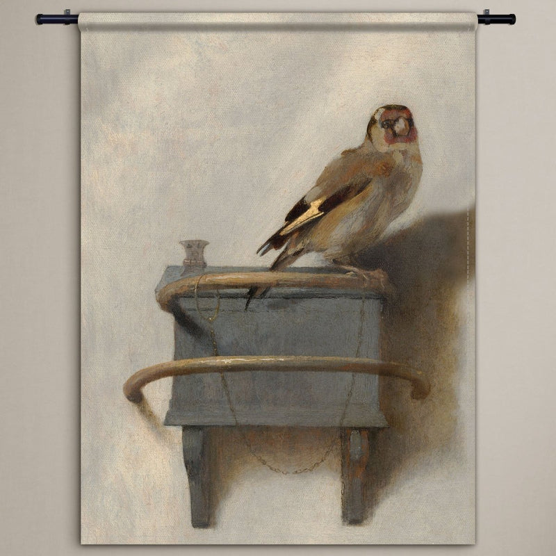 Puttertje op wandkleed