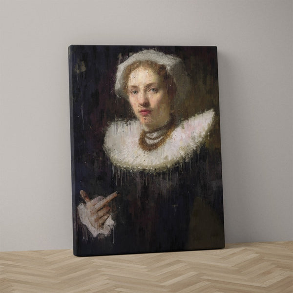 Renaissance rebel op canvas