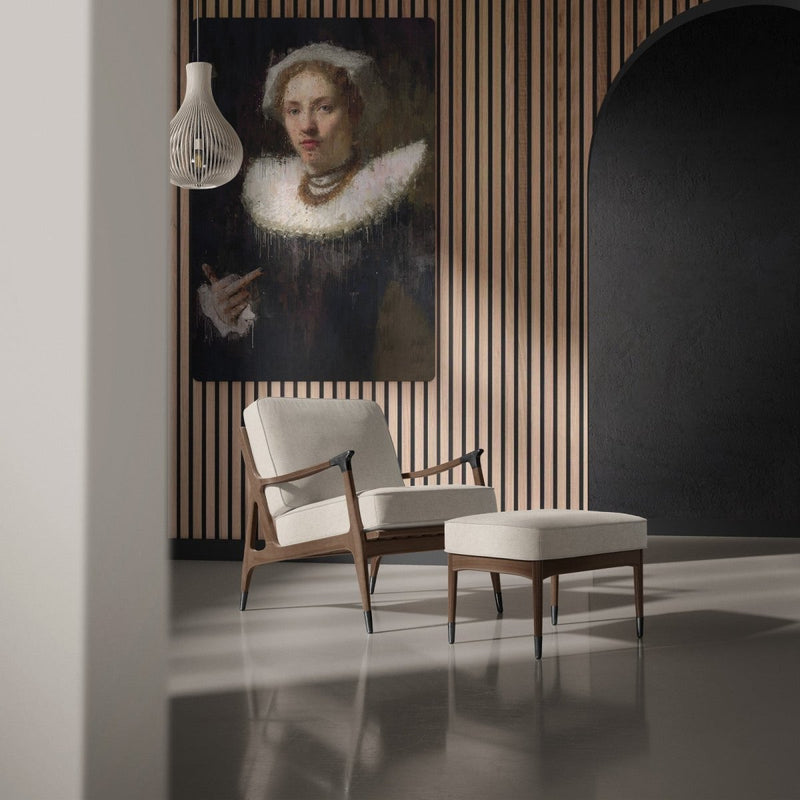 Renaissance rebel op canvas in een moderne inrichting