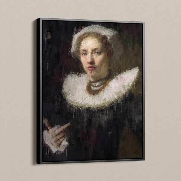 Renaissance rebel op canvas met lijst
