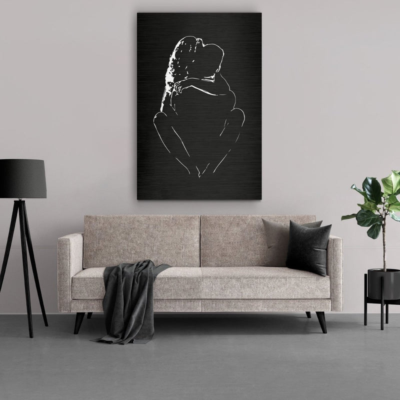 Stoer zwart wit schilderij