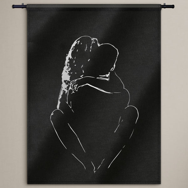 Silhouette wandkleed naaktschilderij van katoen