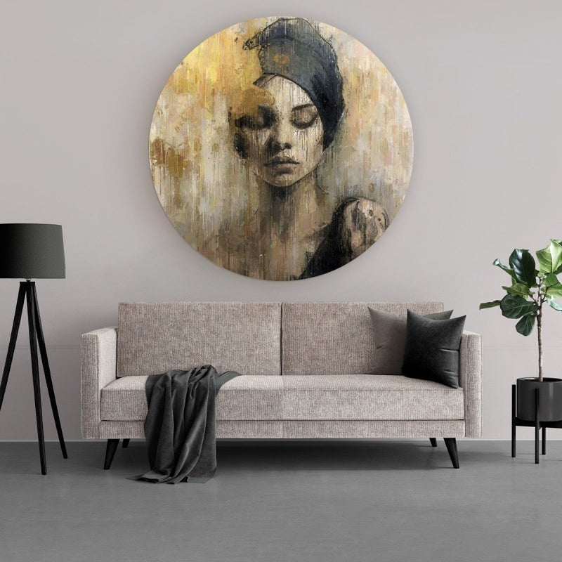 Hang deze cirkel aan de muur op ieder gewenst formaat. De wandcirkels zijn te bestellen van 40 tot wel 140 cm groot. 